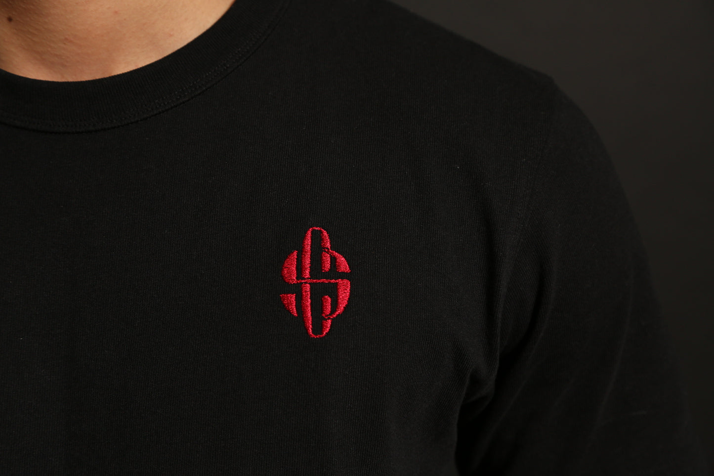 Men’s Crewneck Tee (blk/red)