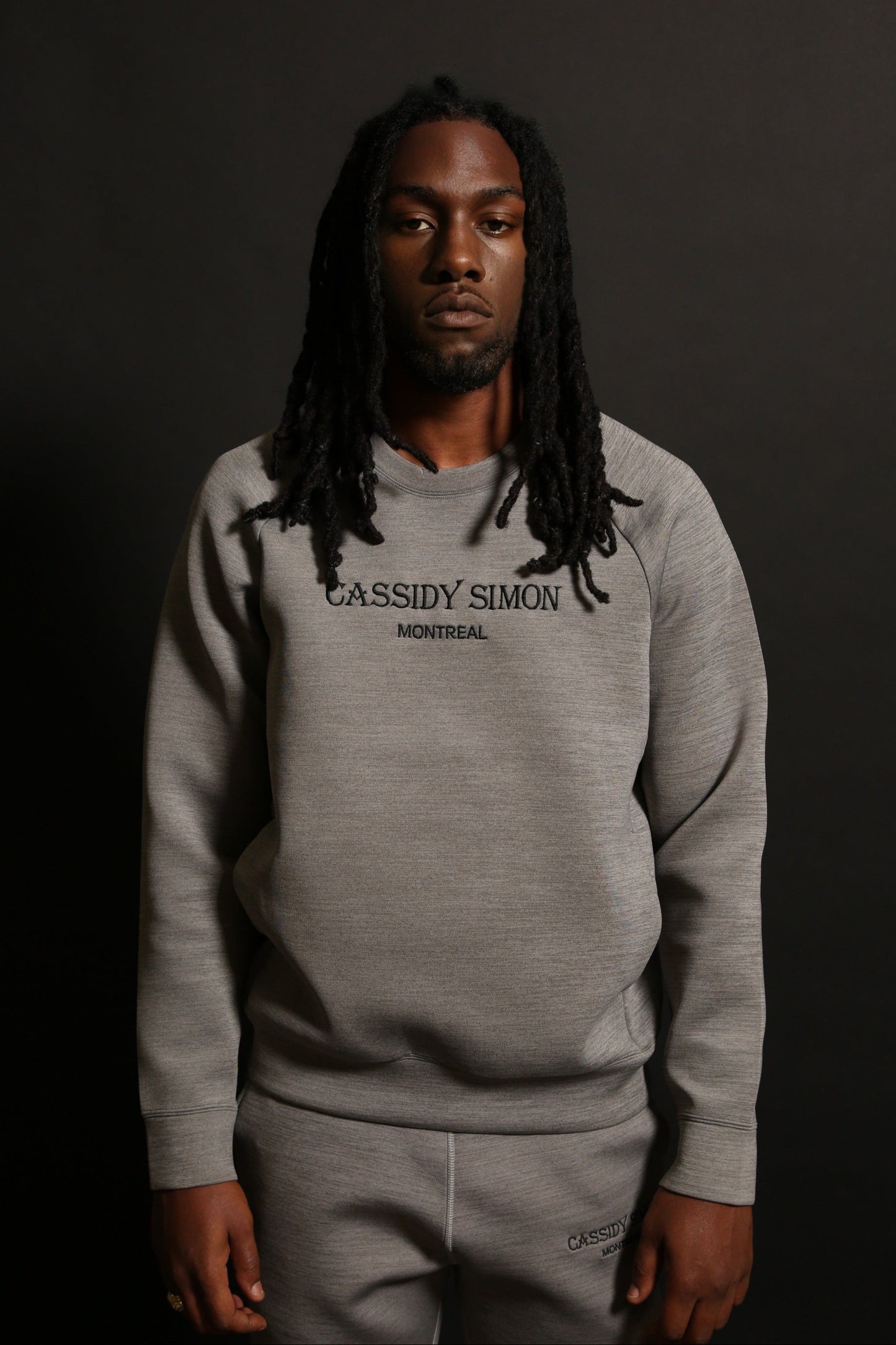 Men's crew neck "full set" (grey)