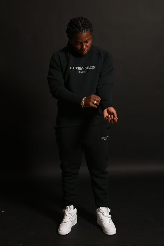 Men's crew neck "full set" (Black)