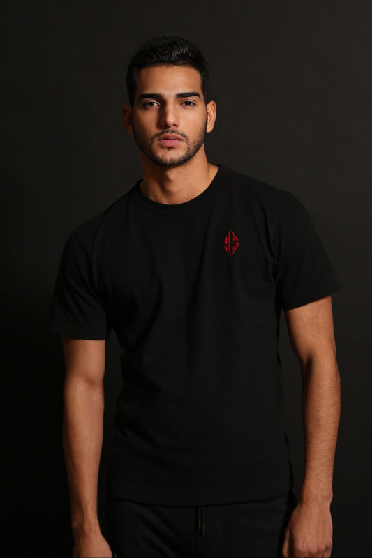 Men’s Crewneck Tee (blk/red)
