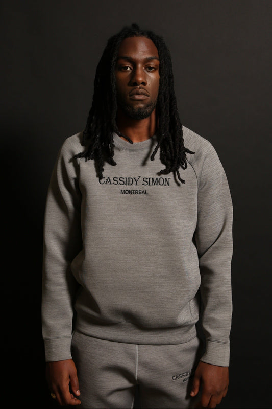 Men's crew neck "full set" (grey)